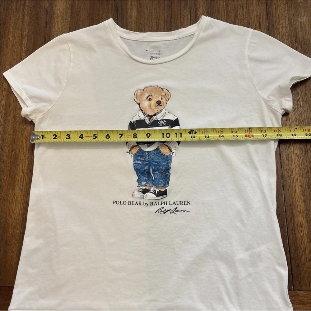Polo Ralph Lauren Polo Bear Shirt Youth Large White Graphic Tee Casual - Picture 3 of 10